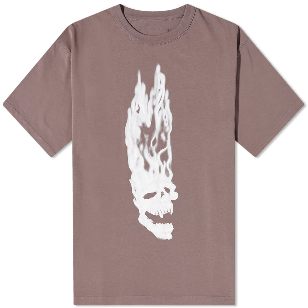 Majica HERON PRESTON Flaming Skull Tee Siva | HMAA032F22JER0010901, 0