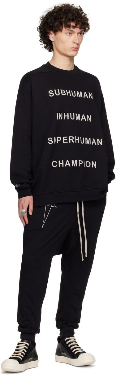 Pulover Rick Owens Rick Owens Champion Edition Jumbo Sweatshirt Črna | CM01E1669 CHFE FELPA, 3