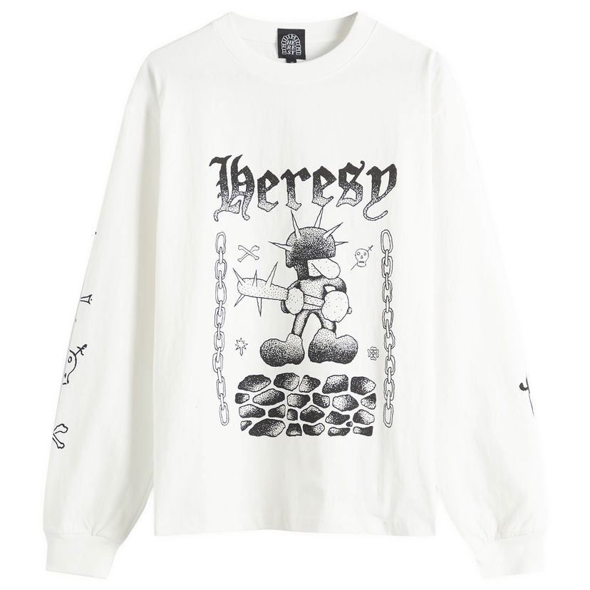 Majica Heresy Heresy Fightin' Longsleeve Graphic T-Shirt Bela | HSS25-T11E