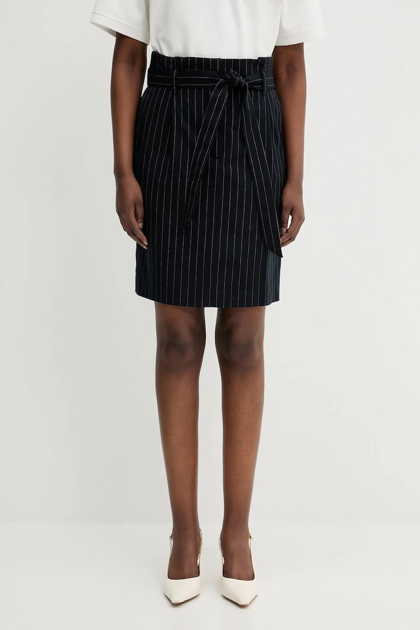Krila MAISON KITSUNÉ Maison Kitsuné Paperbag Pleated Mini Skirt Črna | OW01521WT3007