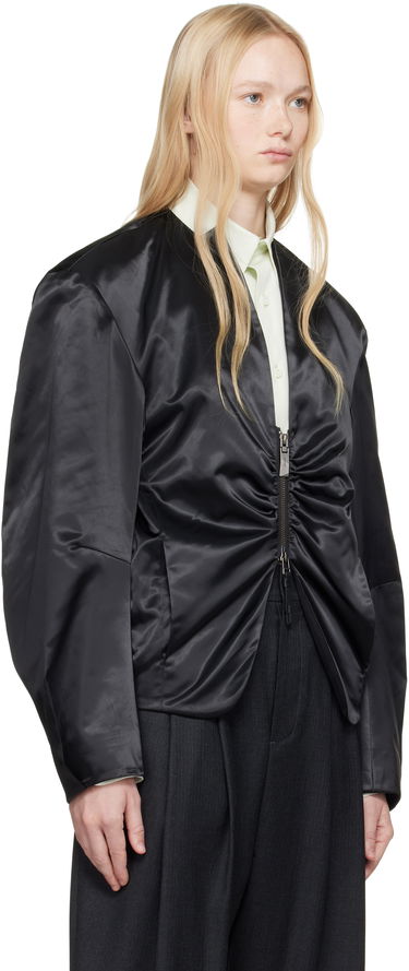 Bomber jakna ADER ERROR ADER error Product. 20 Ruched Satin Jacket Črna | BO01SSJK0802BK, 4