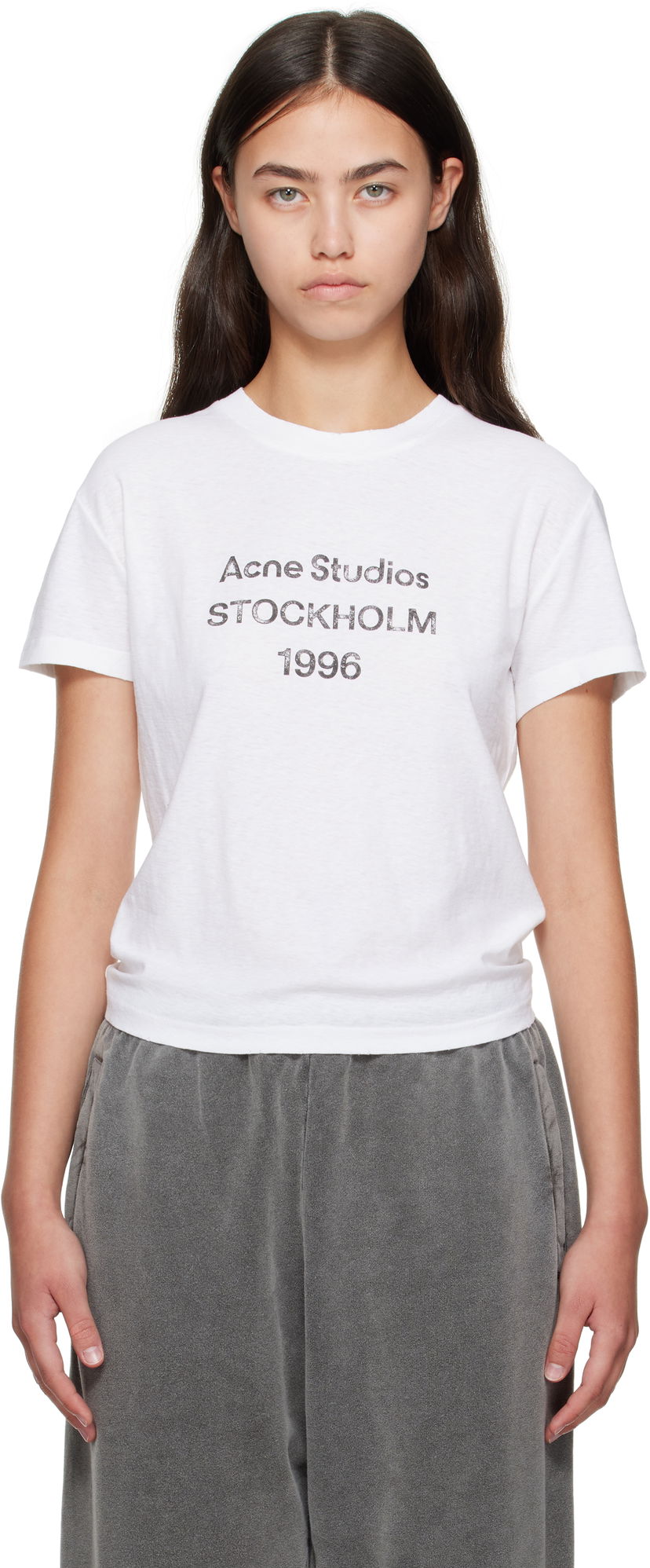 Majica Acne Studios Acne Studios Logo T-Shirt Bela | CL0397-