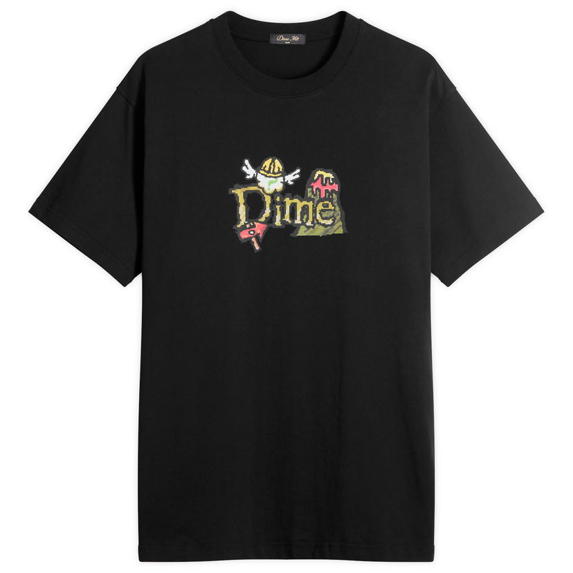 Majica Dime Classic Fuzzy Graphic T-Shirt, Size Large Črna | DIMESU2550-BLK