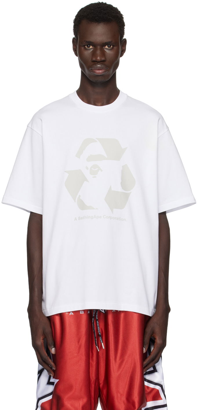 Majica BAPE Recycle Motif Relaxed Fit T-shirt Bela | 001TEK801309M