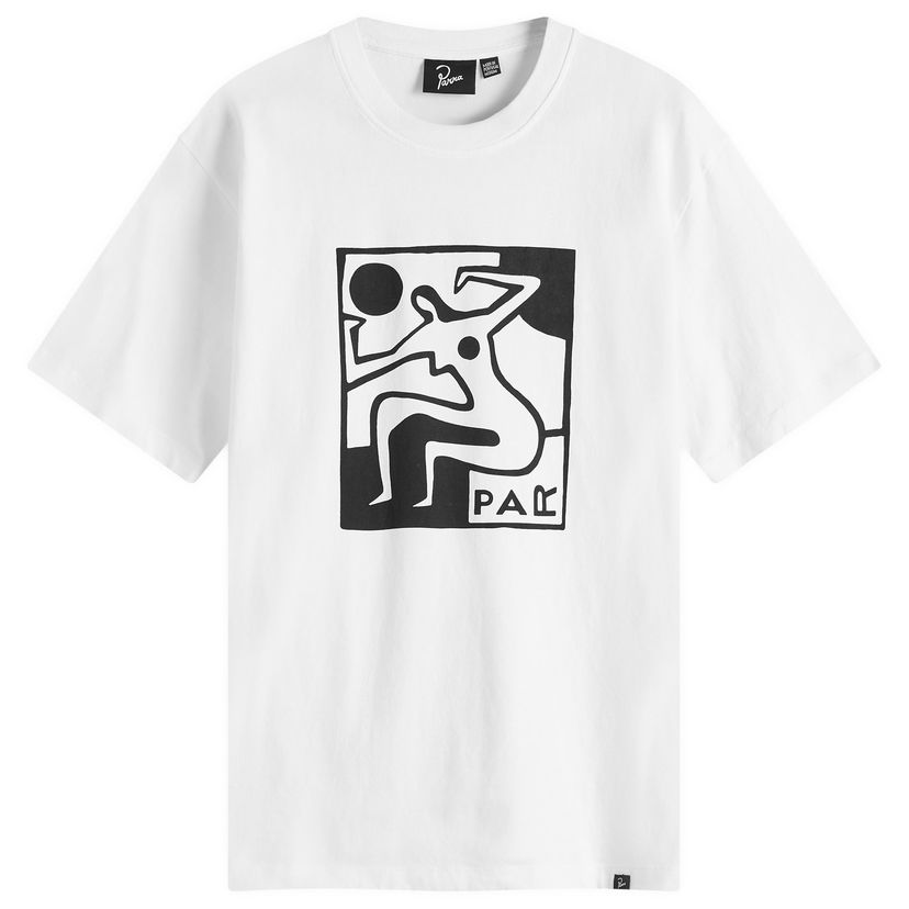 Majica By Parra Parra Ball Sports T-Shirt, Size Large Bela | 53221-WHT
