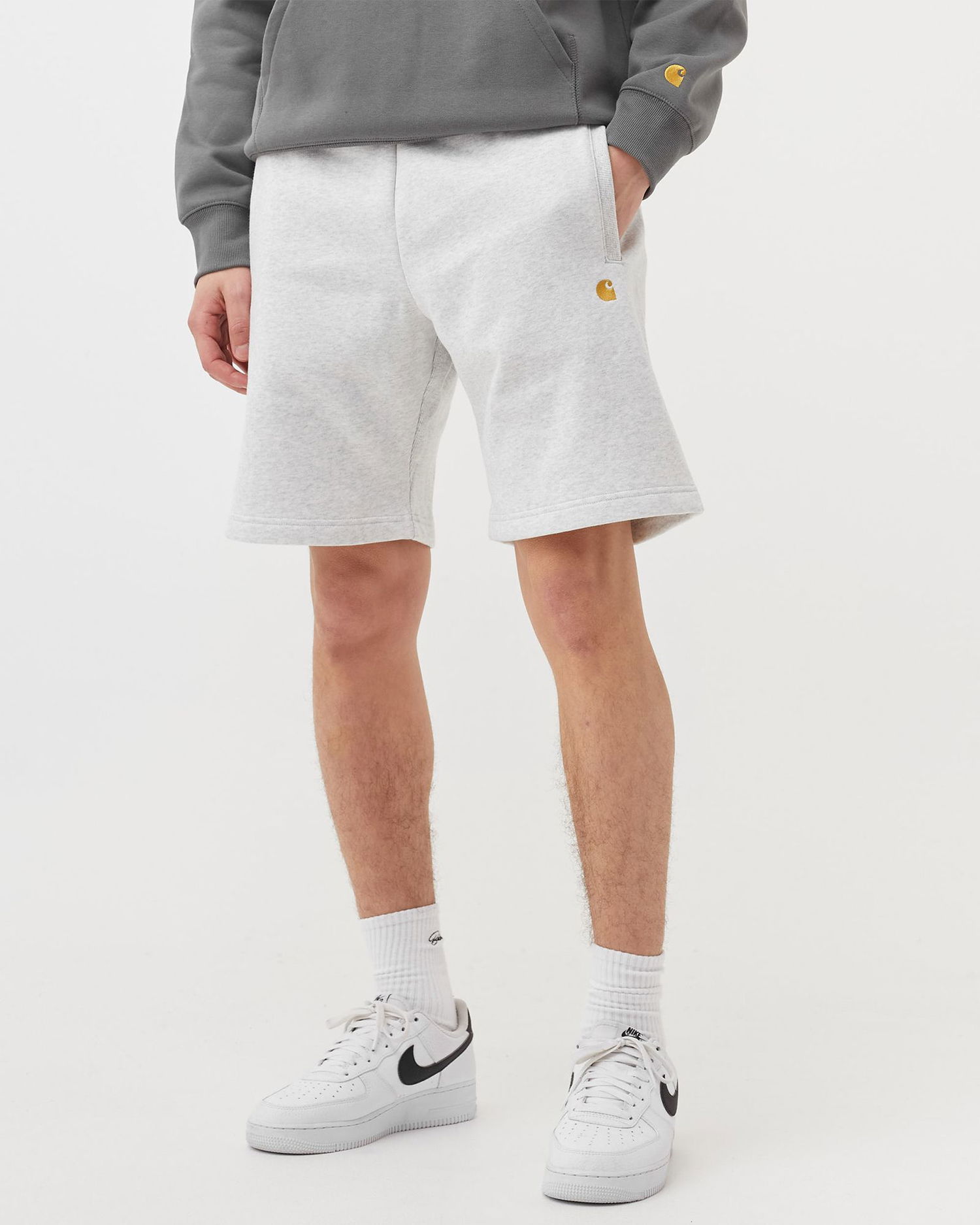 Kratke hlače Carhartt WIP Chase Sweat Shorts Siva | I028950-00J.XX, 1