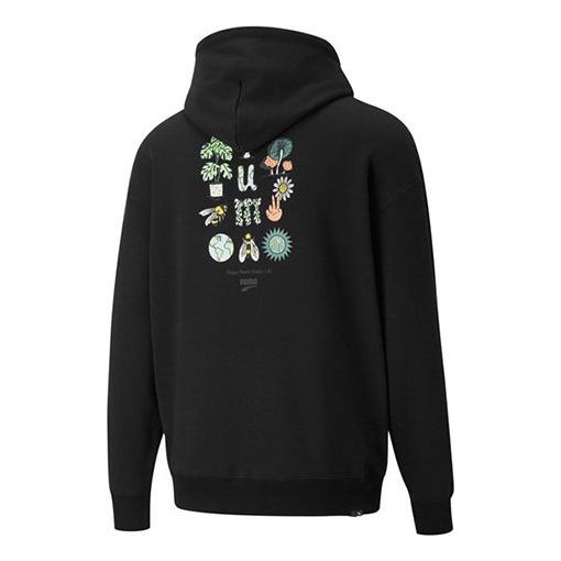 Pulover Puma Downtown Graphic Print Hoodie Črna | 535412-01