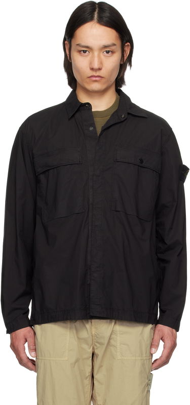 Srajce Stone Island Stone Island Stretch Cotton Shirt Črna | K1S15 1200015 S0003, 0