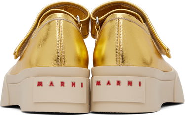 Oblačila Marni Marni Leather Mary Jane Ballerinas Rumena | SNZW003120 PR695, 1