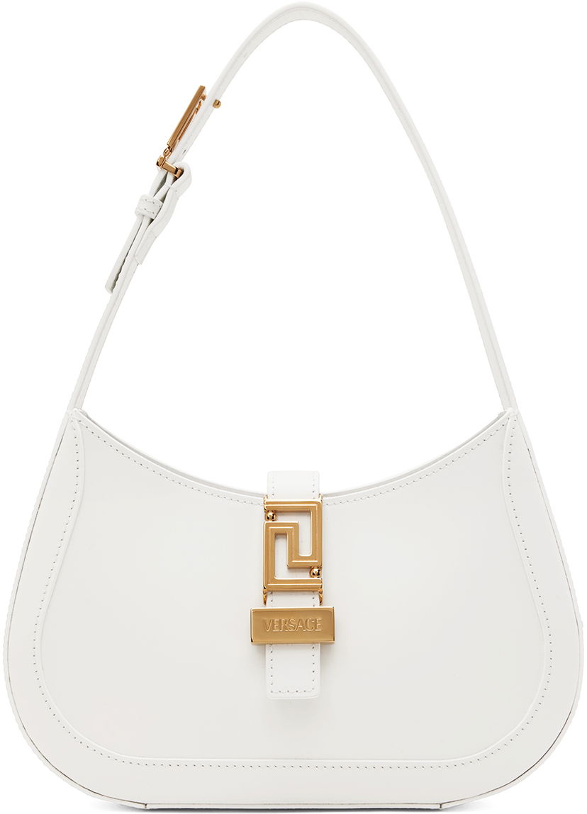 Torba za čez ramo Versace Greca Goddess Small Bag Bela | 1013167_1A05134_1W00V