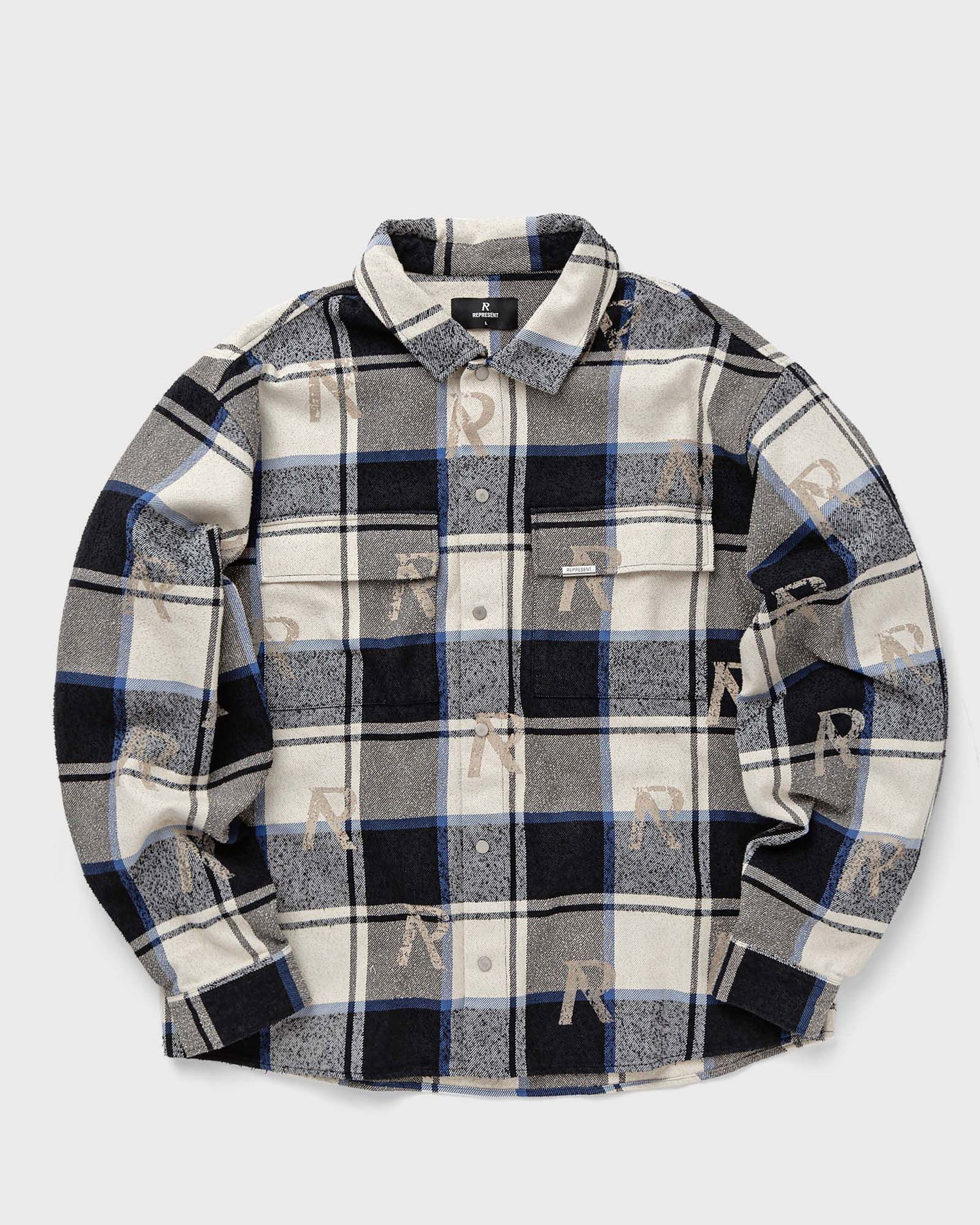 Srajce Represent Clo Represent ALL OVER INITIAL FLANNEL SHIRT Črna | MLM216-438, 0