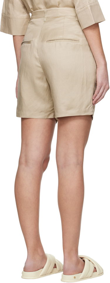 Kratke hlače Anine Bing Anine Bing Carrie Pleated Linen Shorts Bež | A-05-9356-OMA10, 2