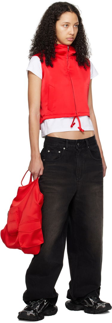 Telovnik We11done Hooded Cropped Vest Rdeča | WD-VT0-24-101-W-RD, 3