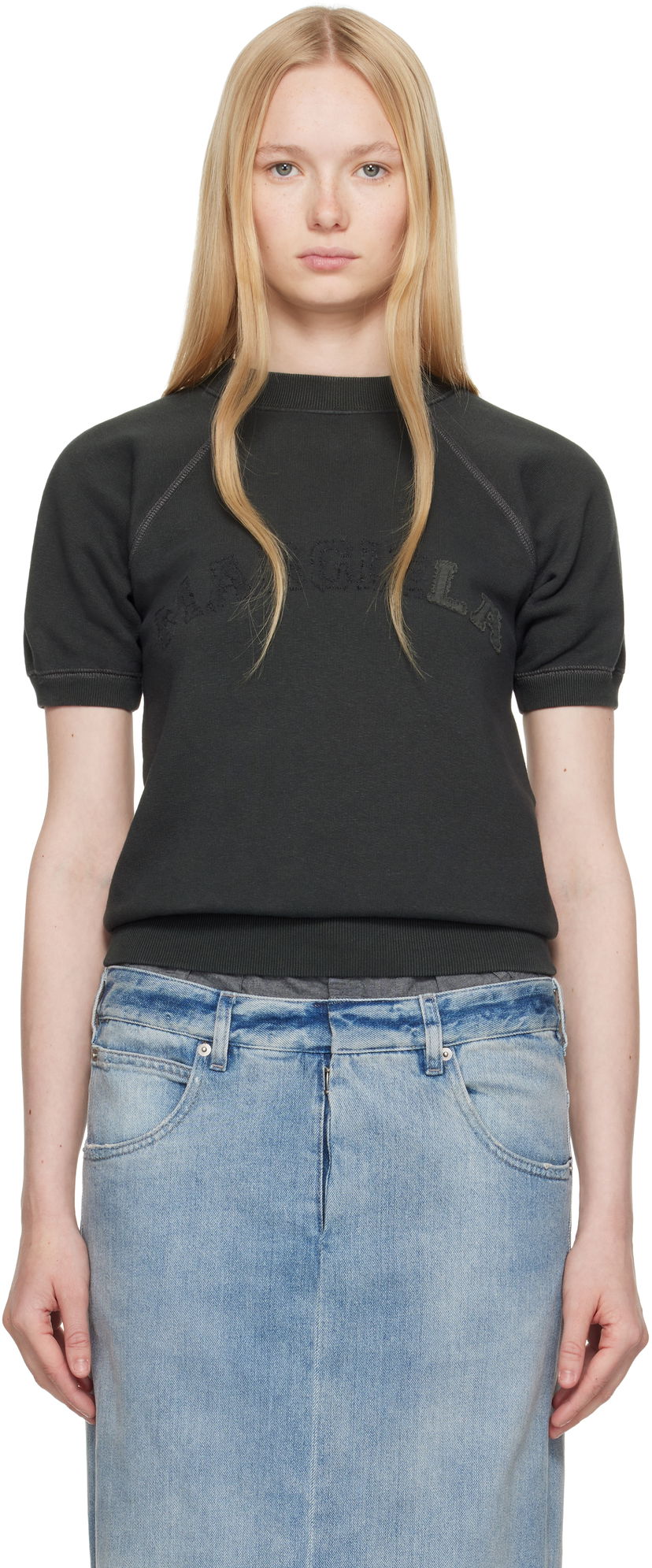Pleteni pulover Maison Margiela Maison Margiela Short Sleeve Sweatshirt Siva | S51GU0136 M25016