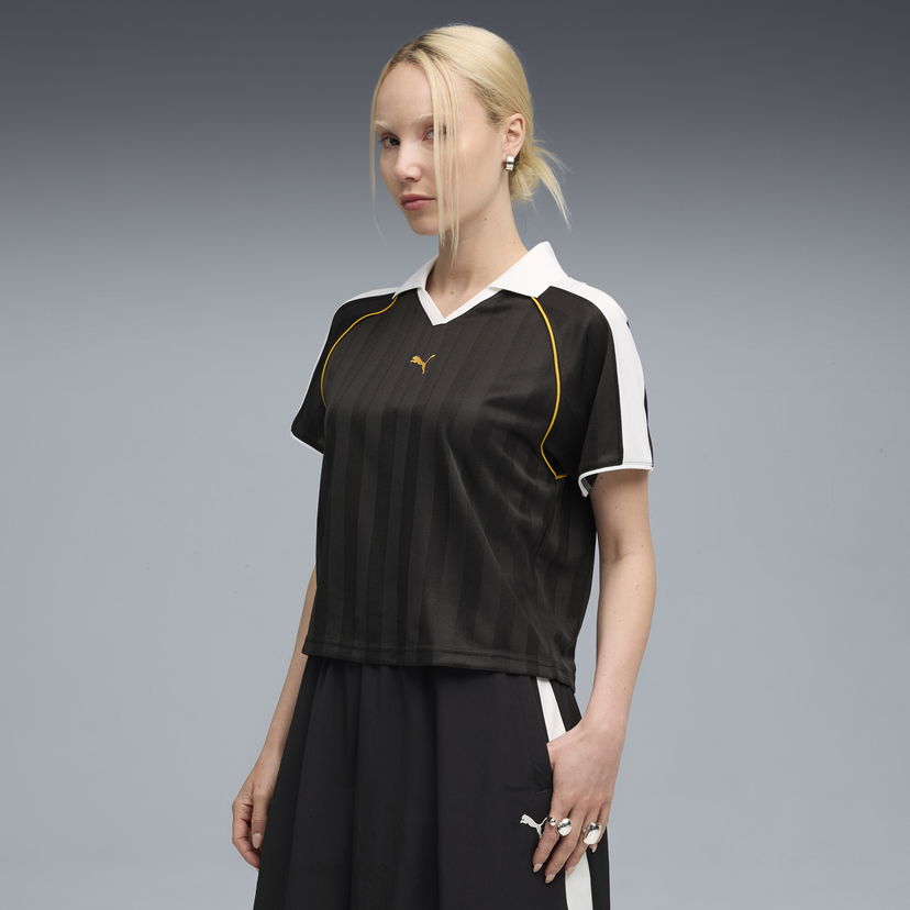 Dres Puma T7 Relaxed Fit Soccer Jersey Črna | 632157_01