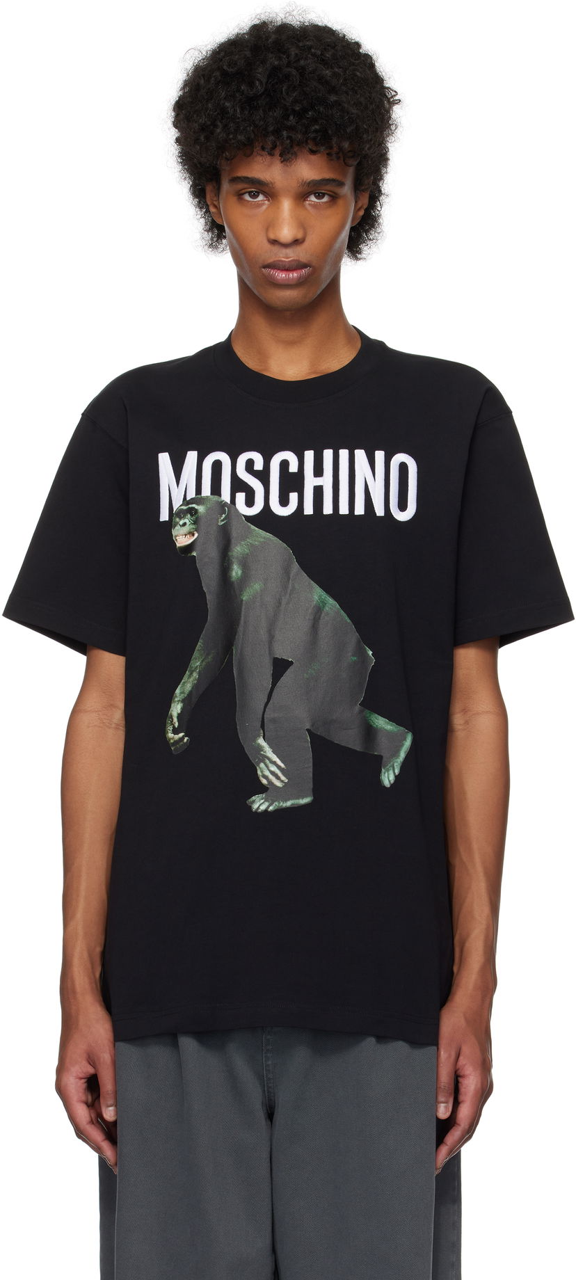 Majica Moschino Moschino Chimpanzee Graphic Tee Črna | 251ZZA071302411555