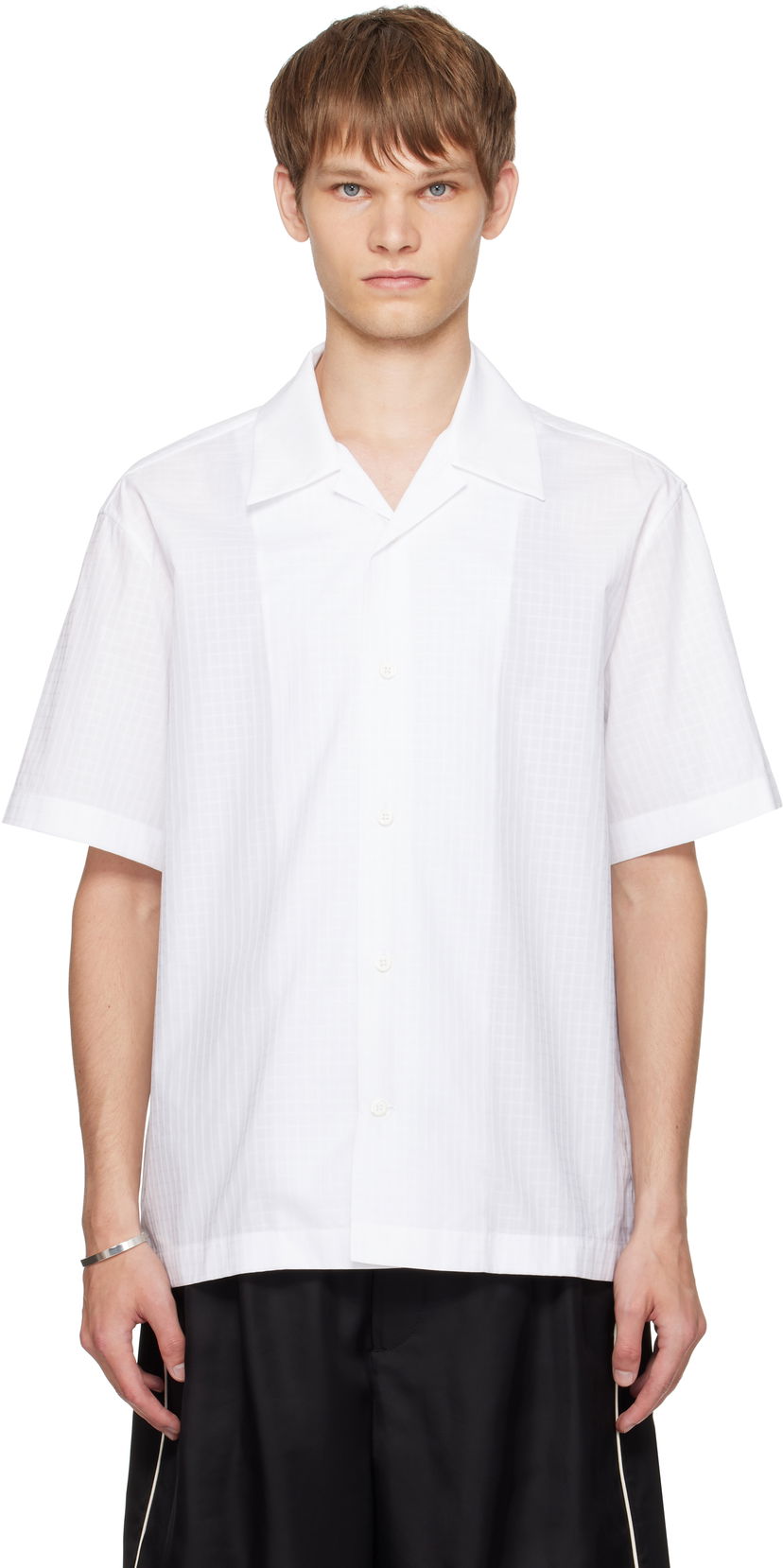 Srajce Jil Sander Jil Sander Cotton Camp Collar Shirt Bela | J61DL0061_J45302
