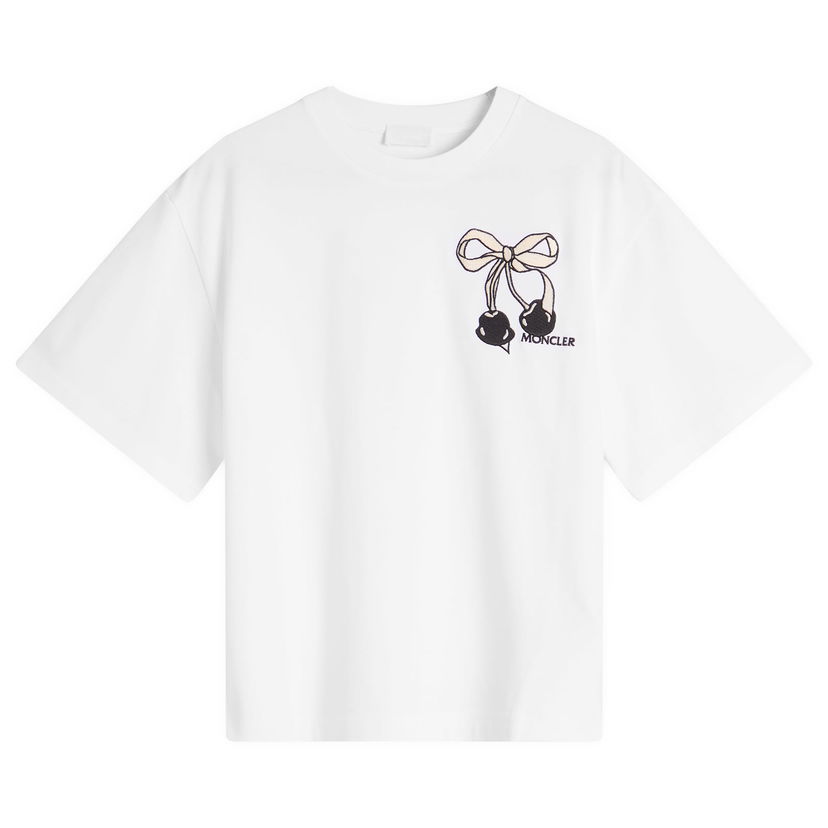 Majica Moncler Women's Cherries Graphic T-Shirt, Size Large, Moncler Bela | 8C000-11-89AUG-00A