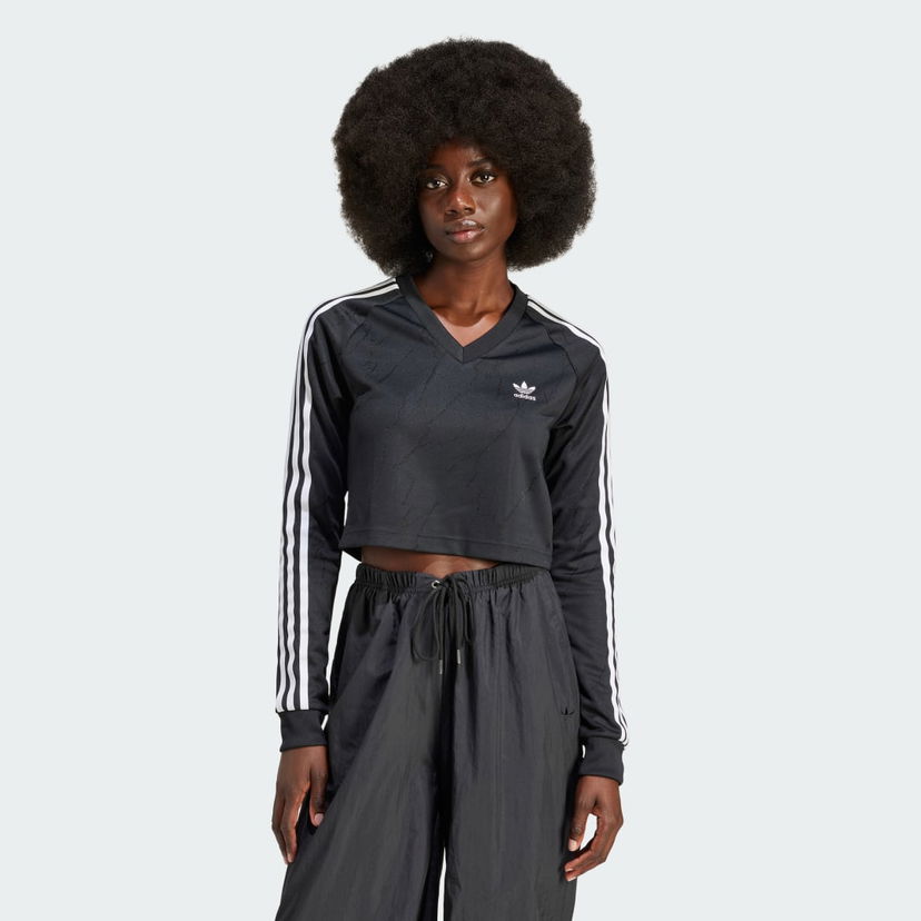 Dres adidas Originals Long Sleeve Cropped Črna | IT9707