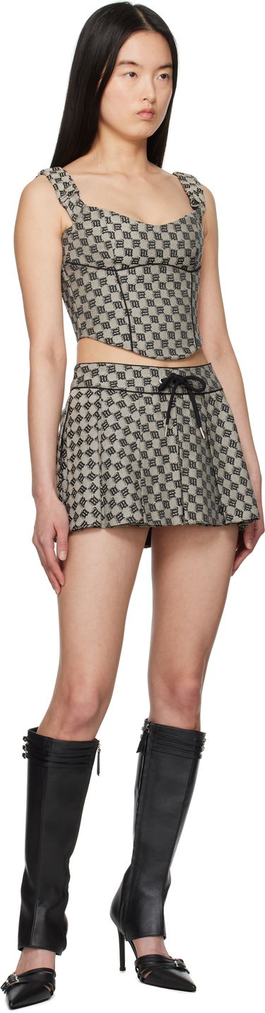 Krila MISBHV MISBHV Monogram Jacquard Canvas Miniskirt Bež | 250W854, 3