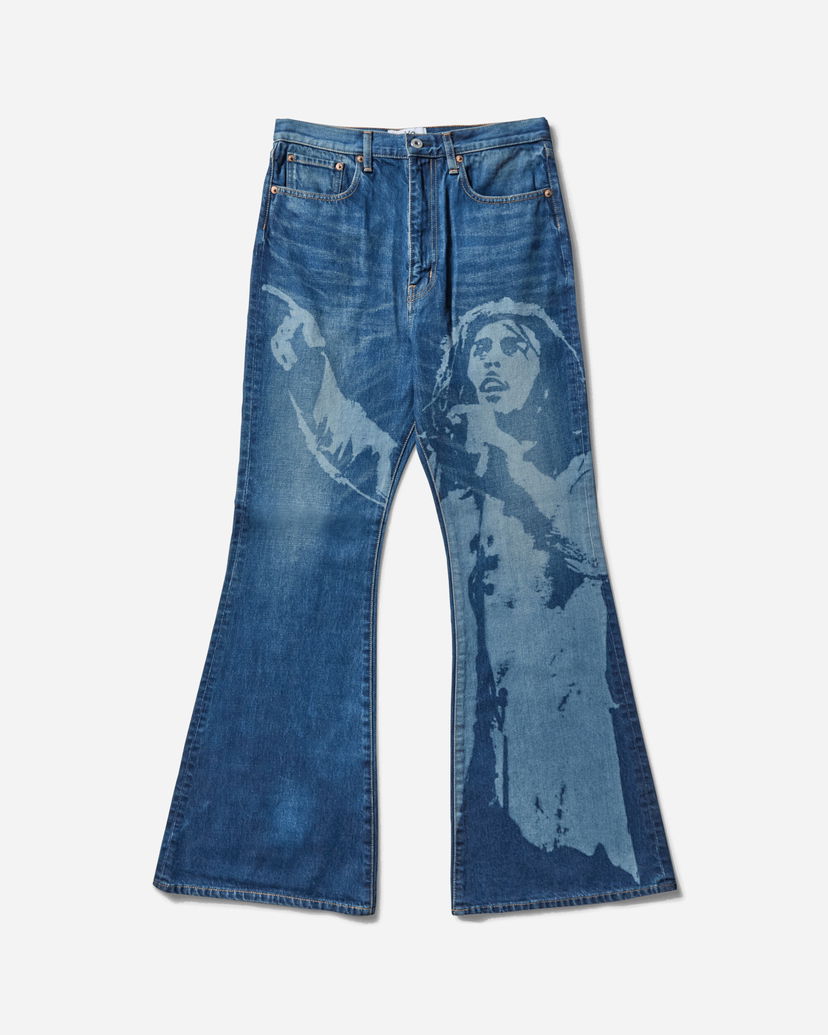 Kavbojke Junya Watanabe Bob Marley Flare Denim Pants Modra | WO-P919-100 001
