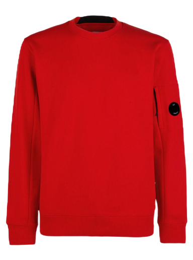 Pleteni pulover C.P. Company Diagonal Raised Fleece Crewneck Rdeča | 13CMSS022A005086W455