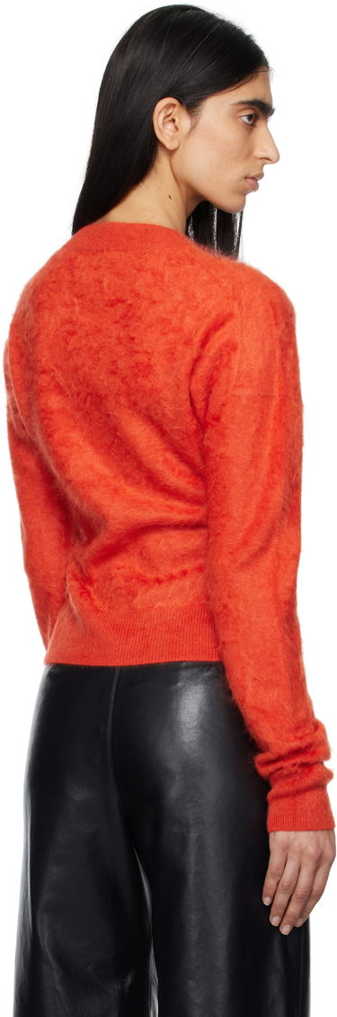 Pleteni pulover Nanushka Nanushka Kloe Fuzzy Crewneck Sweater Oranžna | NW25RSSW10222, 2