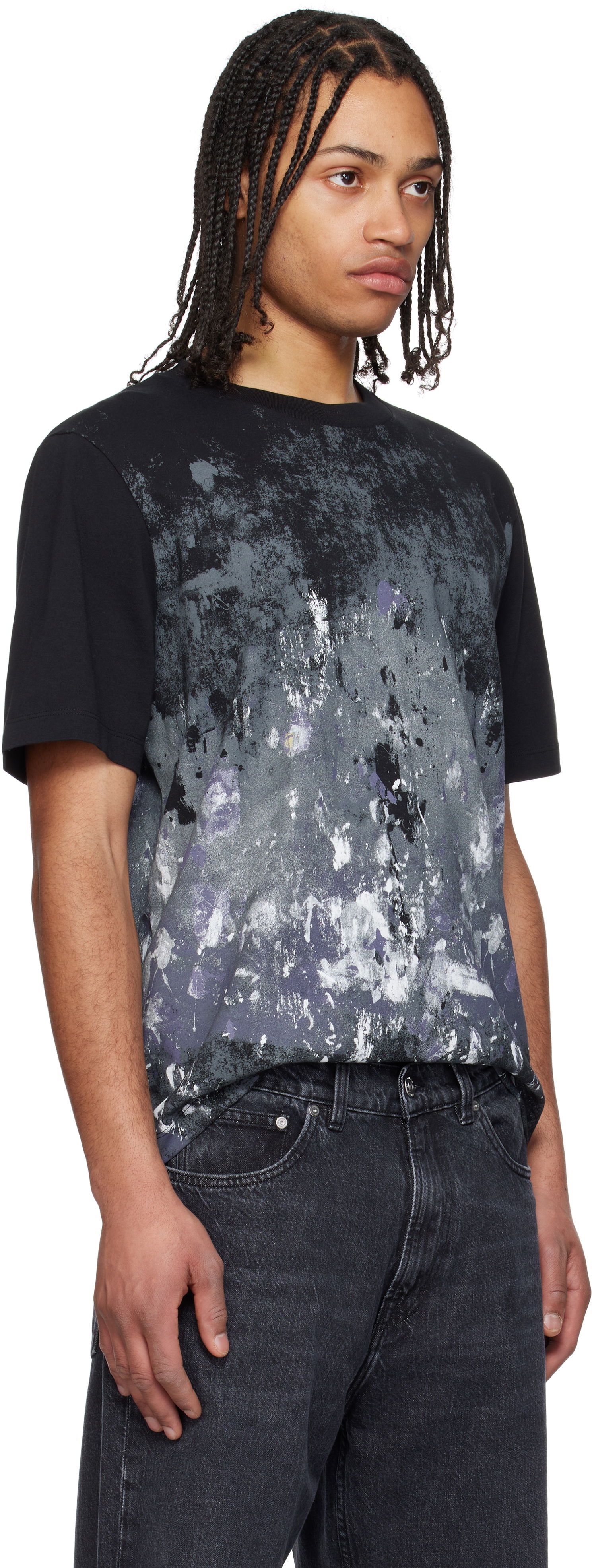 Majica rag & bone Rag & Bone Splatter Print T-Shirt Črna | MBC25ST033KJ33, 1