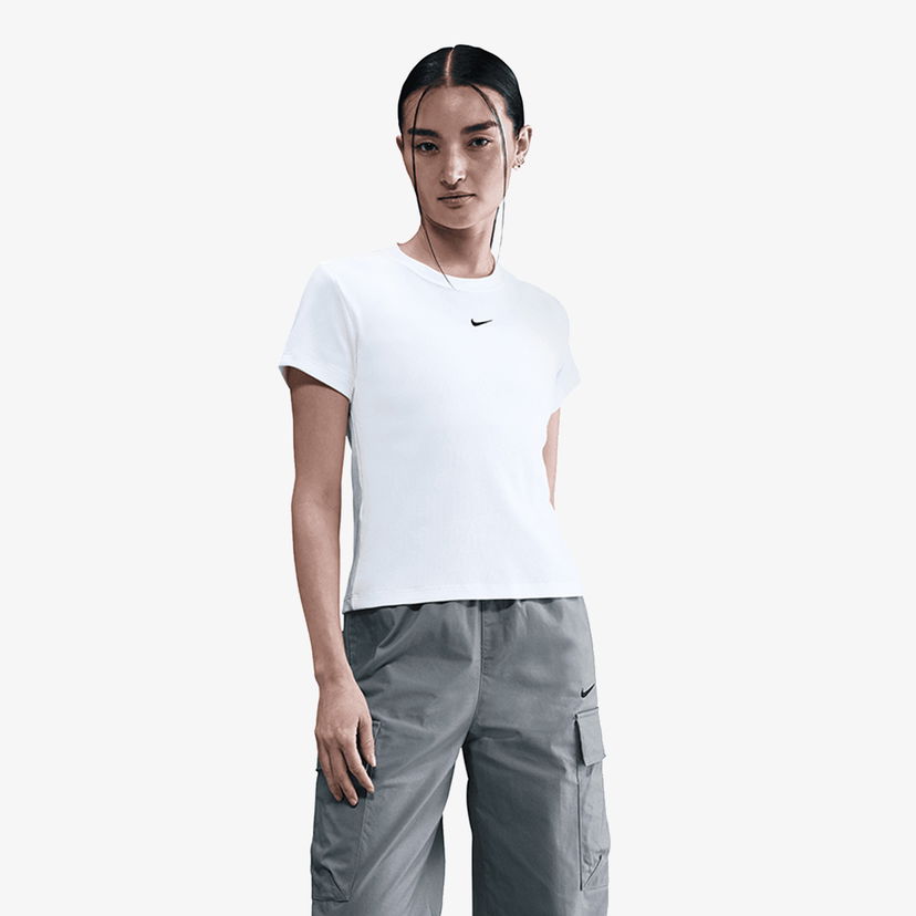 Majica Nike Ribbed Slim-Fit Short Sleeve T-Shirt Bela | HV4994-100