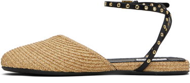 Modni dodatki Alaïa ALAÏA Paper Straw Ballerina Flats Bež | AA3S127TK036, 2