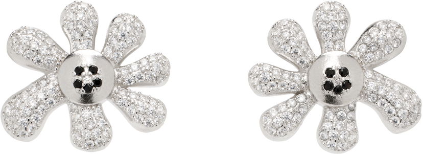 Uhani Collina Strada Collina Strada Happy Blossom Pave Earrings Kovinski | XX1074