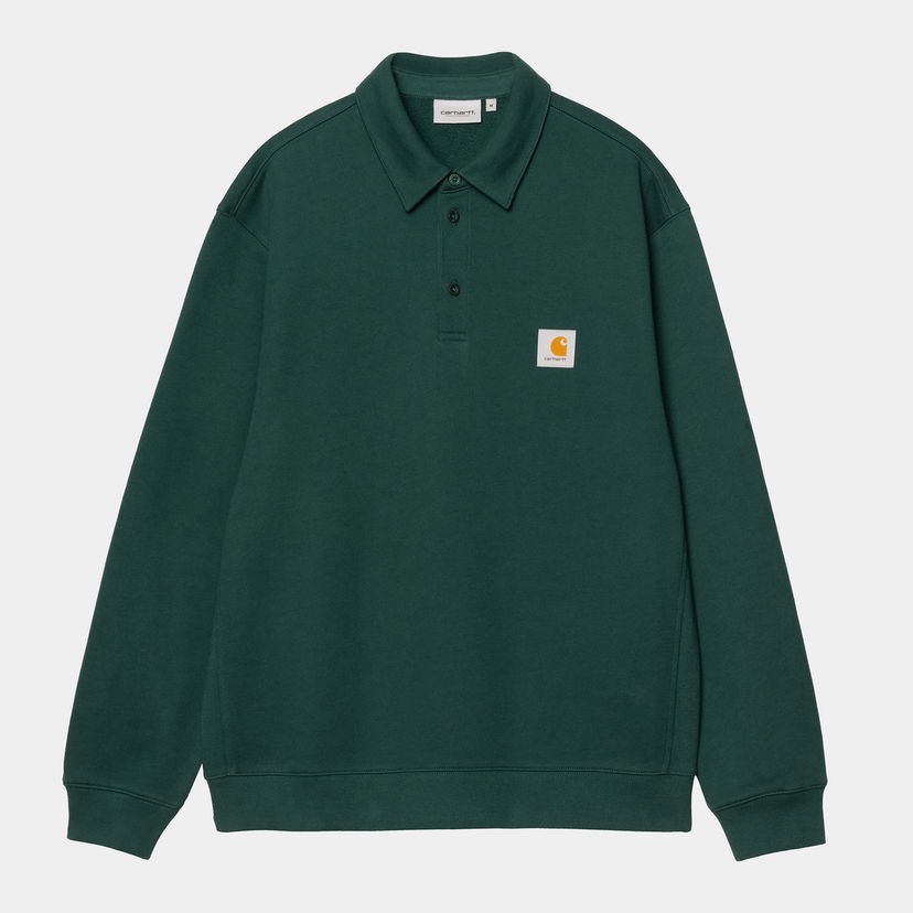Pulover Carhartt WIP Carhartt WIP Polo Sweatshirt Zelena | I035532_9