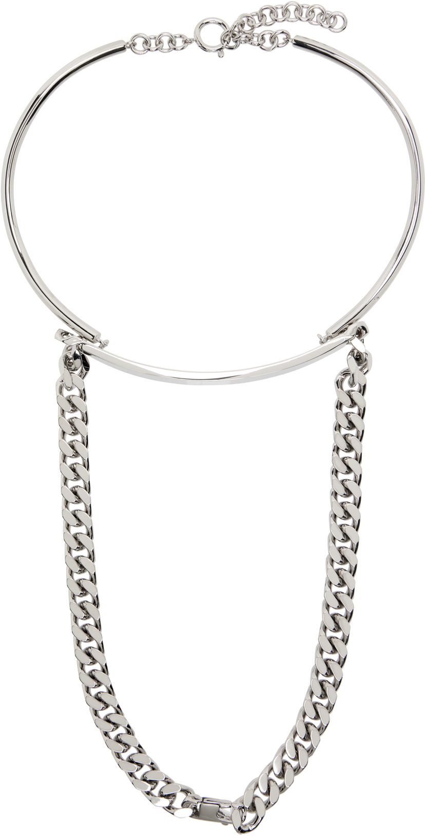 Ogrlica Maison Margiela MM6 Maison Margiela Mixed Chain Necklace Kovinski | SM6UU0080 P8371
