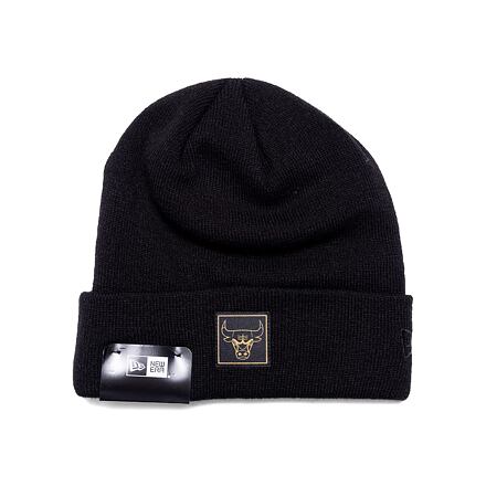 Beanie New Era NBA Metallic Badge Cuff Knit Chicago Bulls Black / Metallic Gold One Size Črna | 60424828