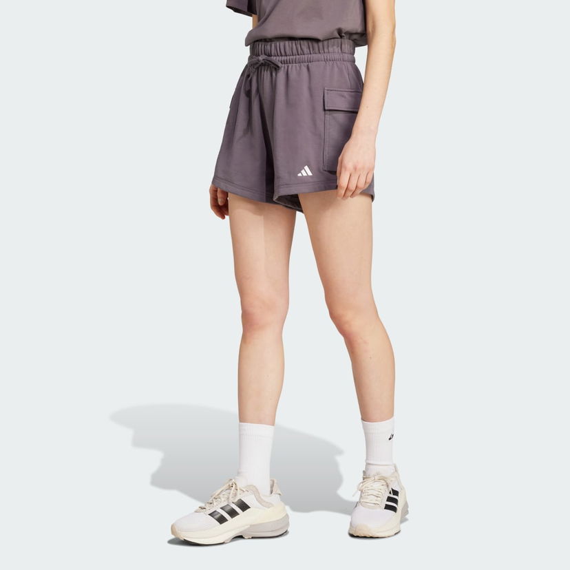 Kratke hlače adidas Performance Essentials Small Logo French Terry Cargo Shorts Lila | JC5700
