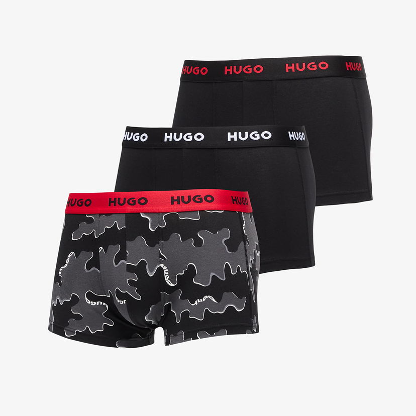 Boksarice BOSS Three Pack of Trunks with Logo Waistband Črna | 50532550-962