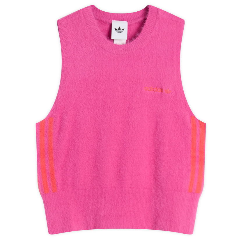 Telovnik adidas Originals Fluffy Knitted Vest, Size X-Small Roza | JW3648