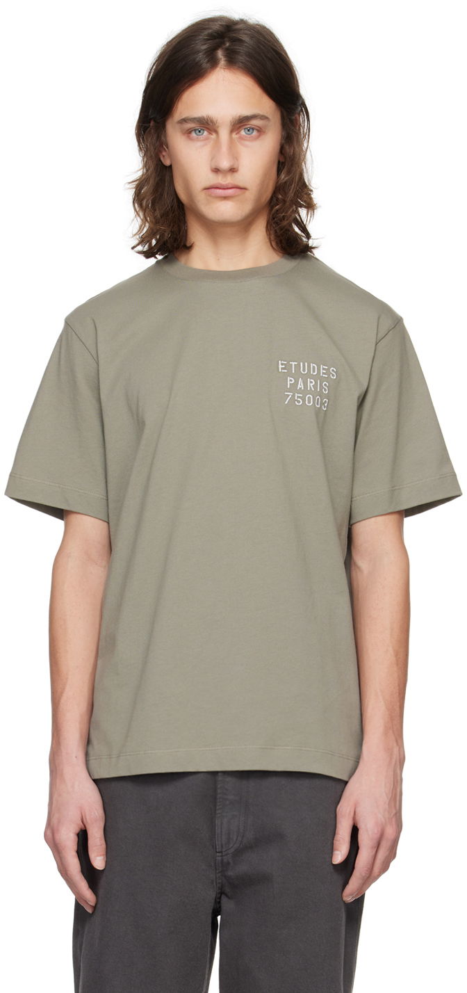 Majica Études Wonder Small Stencil T-Shirt Zelena | E24MM103A01083