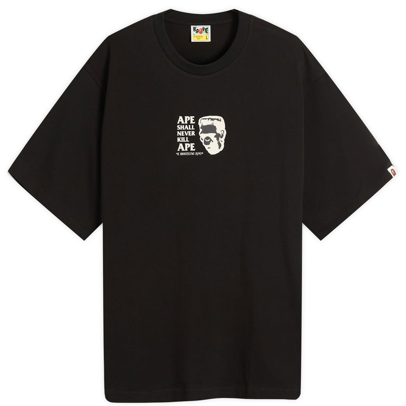 Majica BAPE A Bathing Ape Frankenstein Graphic Tee, Size Small Črna | 001TEL801338M-BLK