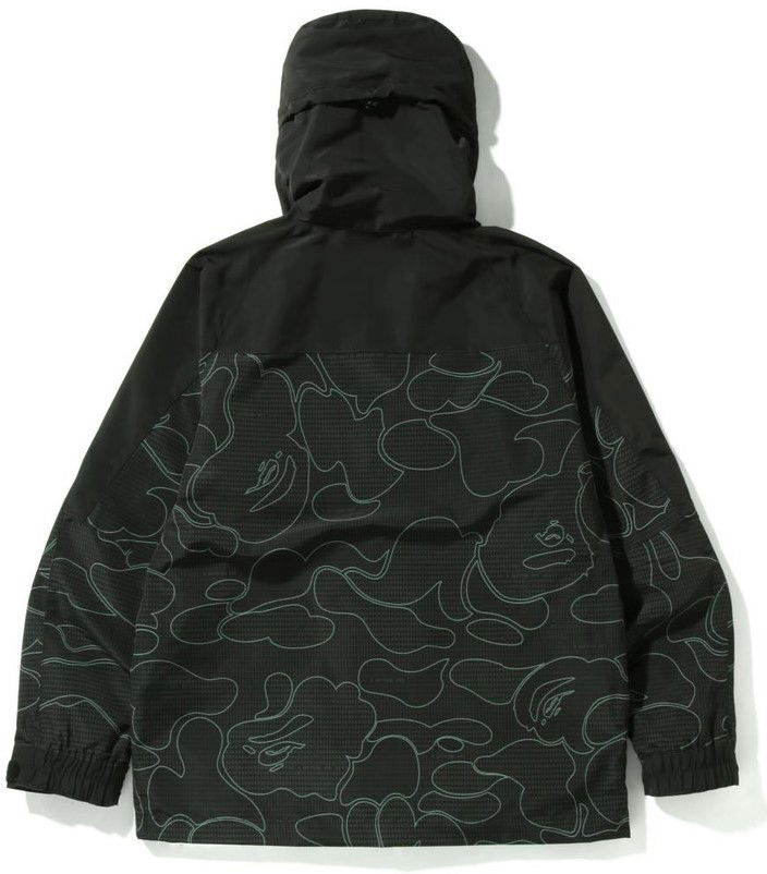Jakna BAPE Bape Text Code Camo Hoodie Jacket Črna | 0ZXLJM140015I, 1