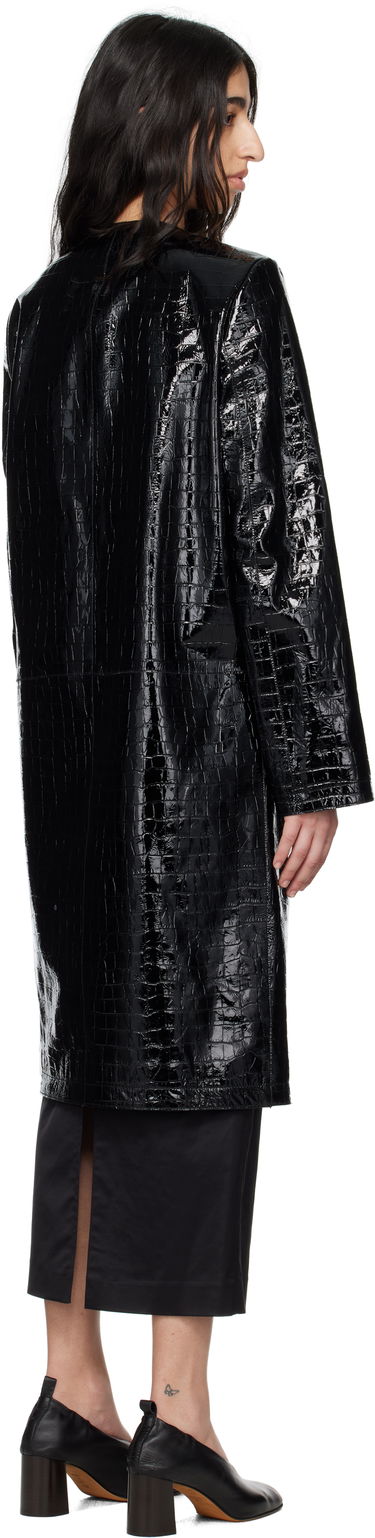 Plašči TOTEME TOTEME Croco-Embossed Leather Coat Črna | 252-WRO0219-LE0129, 2