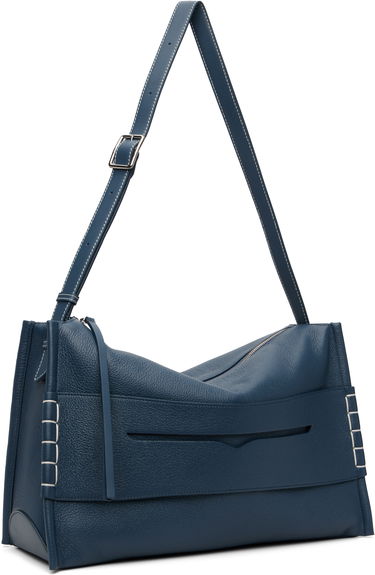 Torba za čez ramo JW Anderson JW Anderson Pebbled Leather Messenger Loafer Bag with Square Accents Rjava | HB0749-LA0377, 3