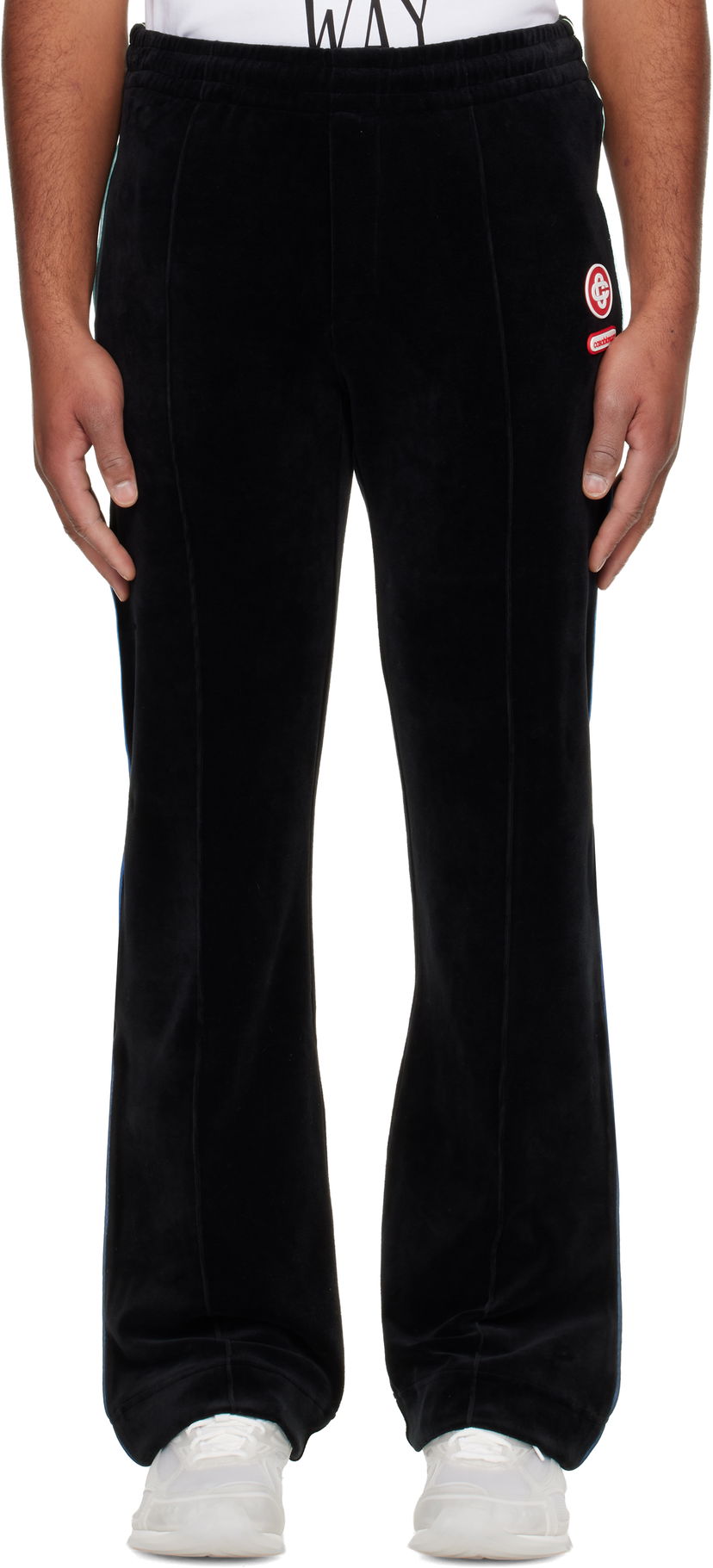 Trenirka Casablanca Gradient Piping Velour Track Pants Črna | M-AW25-JTR-300-01