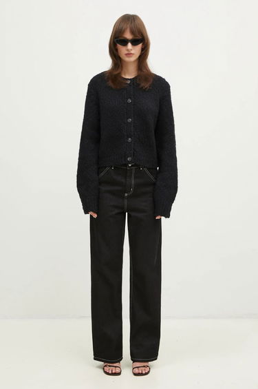 Pleteni pulover Samsoe Samsoe Samsoe Samsoe Sameryem Wool Cardigan Črna | F24400084, 4