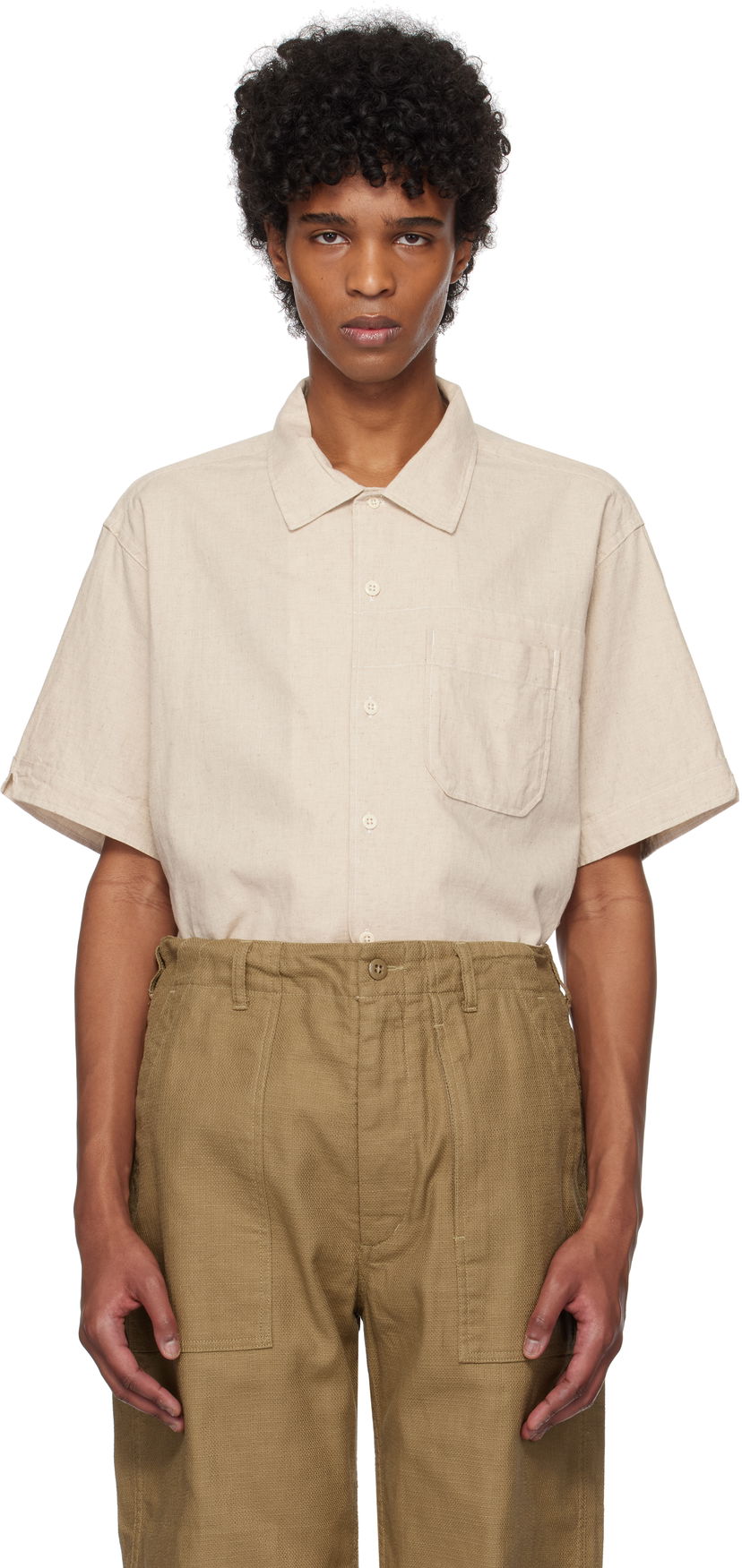 Srajce Engineered Garments Engineered Garments Camp Shirt Bež | 25S1A004