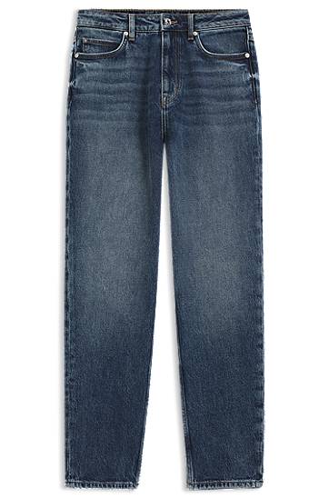 Kavbojke BOSS Mom-fit Authentic Comfort-Stretch Denim Jeans Modra | 50546480