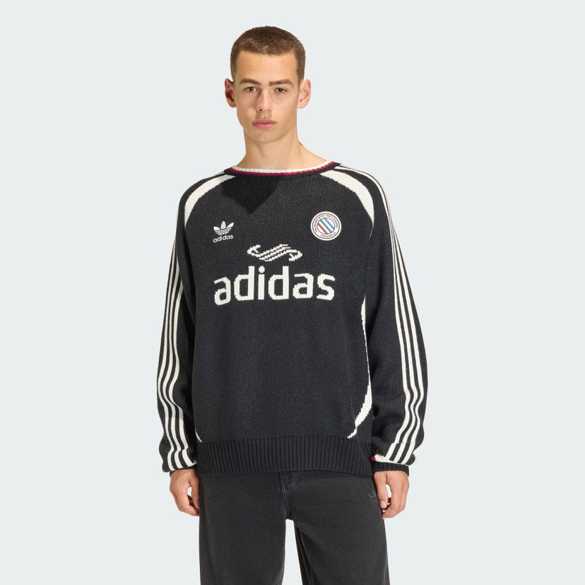 Pleteni pulover adidas Performance AdiColor Blokecore Sweater Črna | KQ5080