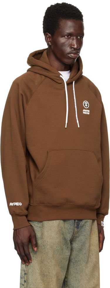 Pulover AAPE by A Bathing Ape AAPE by A Bathing Ape 'AAPE Now' Hoodie Rjava | AAPSWMB324XXNBWX, 1