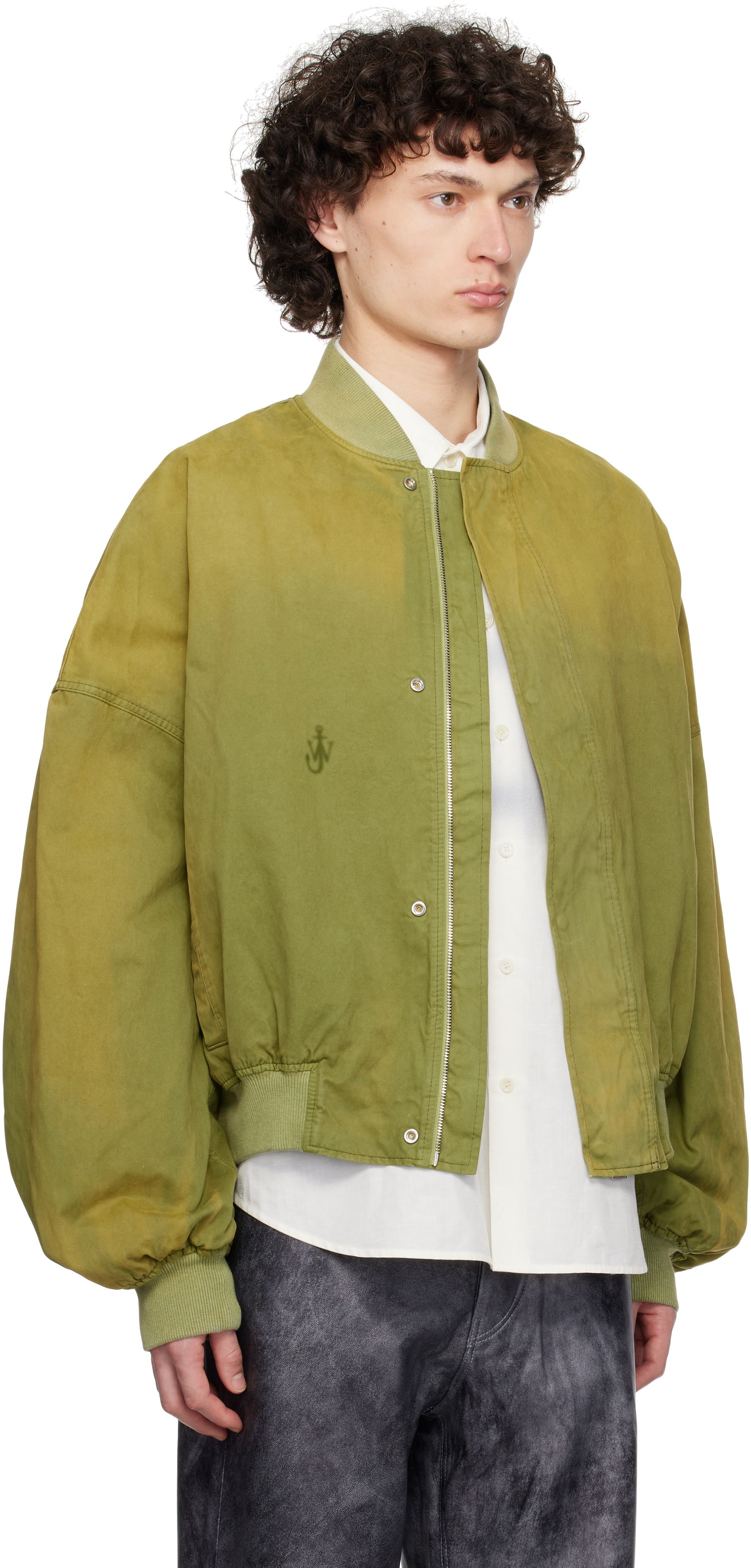Bomber jakna JW Anderson JW Anderson Relaxed Cotton Bomber Jacket Zelena | JK0382-PG1767, 1