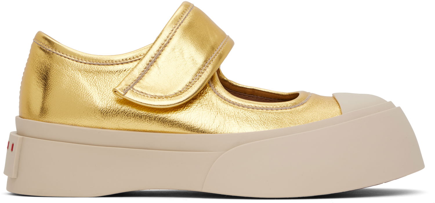 Oblačila Marni Marni Leather Mary Jane Ballerinas Rumena | SNZW003120 PR695, 0